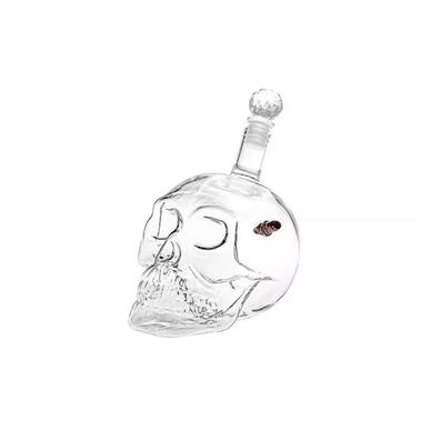Decantor din sticla in forma de craniu, 700 ml, Gonga® Transparent