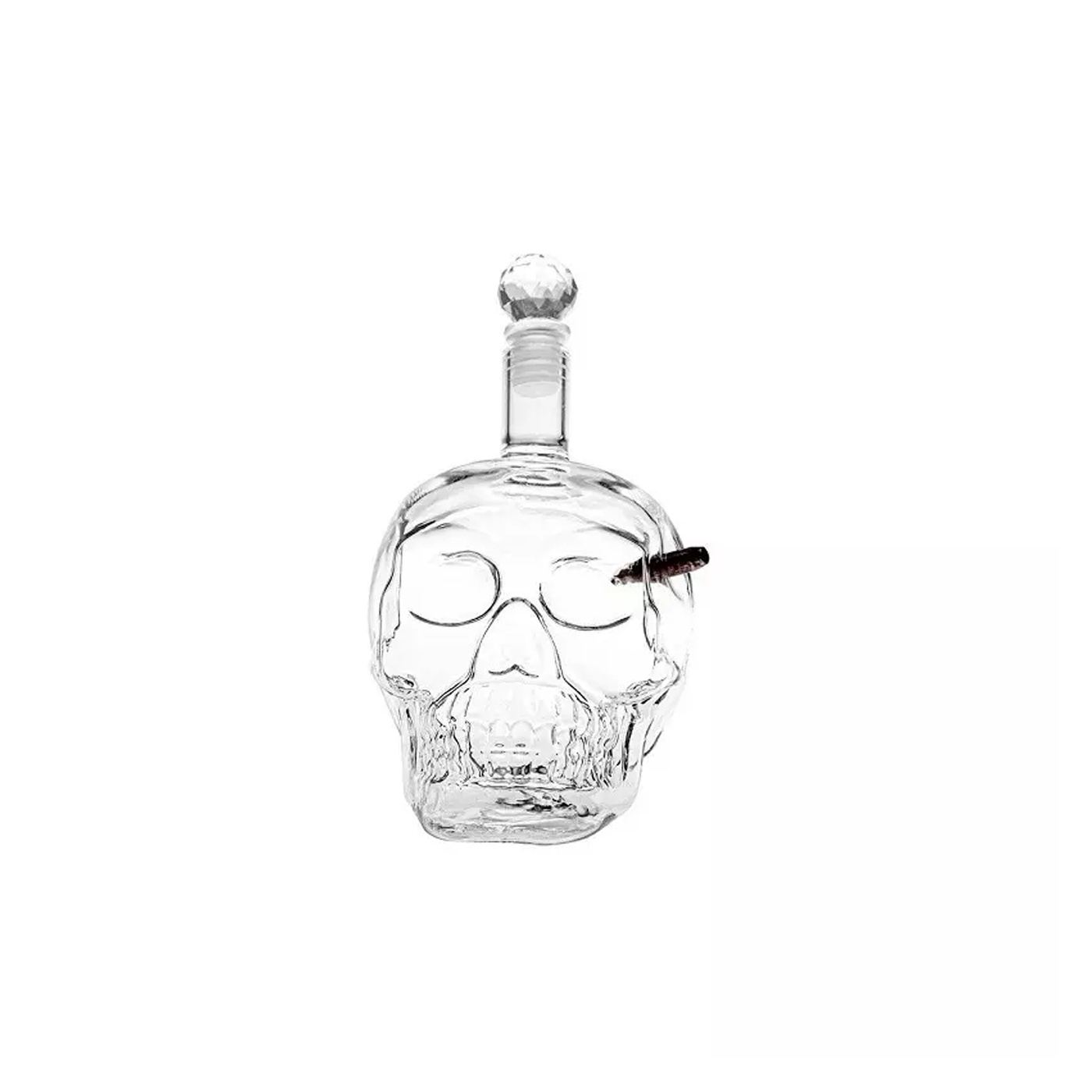Decantor din sticla in forma de craniu, 700 ml, Gonga® Transparent - 3