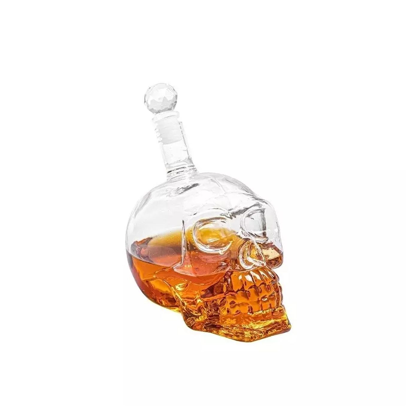 Decantor din sticla in forma de craniu, 700 ml, Gonga® Transparent - 7