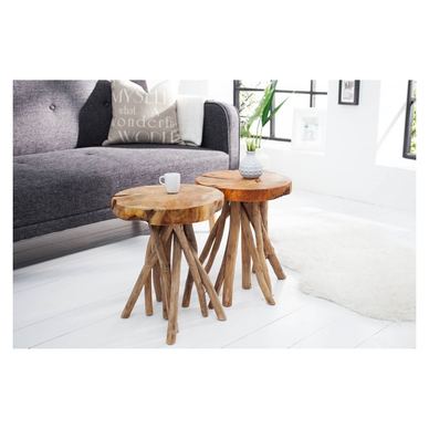 Pomoćni stolić Vstyle Irresistible 287276, boja drva, drvo, tikovina 45x45x40