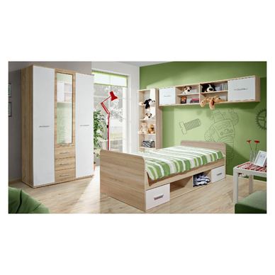 Vstyle Amber Mladinski Set 448046, bela, barva lesa, laminirana plošča