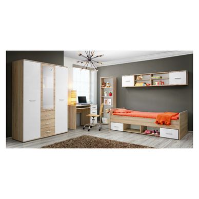 Vstyle Amber Youth Set 448047, bela, barva lesa, laminirana plošča, ogledalo