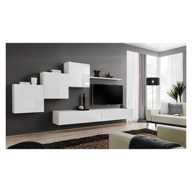 Set za dnevni boravak Vstyle Amber 448648, bijela, MDF, PVC folija 150x330x40