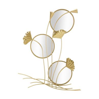 Zidno ogledalo Vstyle Glamour 357885, zlatna, željezo, ogledalo, MDF 65x8x88