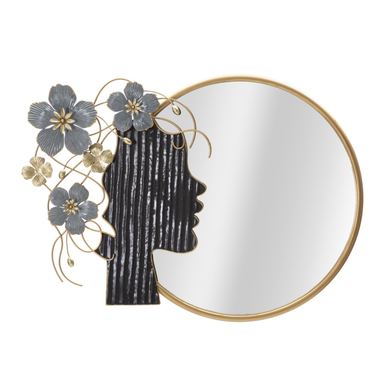 Zidno ogledalo Vstyle Glamour 357886, raznobojna, željezo, ogledalo, MDF 81.9x7x61