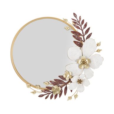 Zidno ogledalo Vstyle Glamour 357889, raznobojna, željezo, ogledalo, MDF 74.9x7.6x72.4