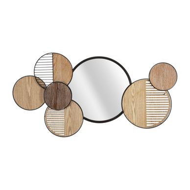 Zidno ogledalo Vstyle Glamour 357892, raznobojna, željezo, ogledalo, MDF 123.2x4.4x63.5