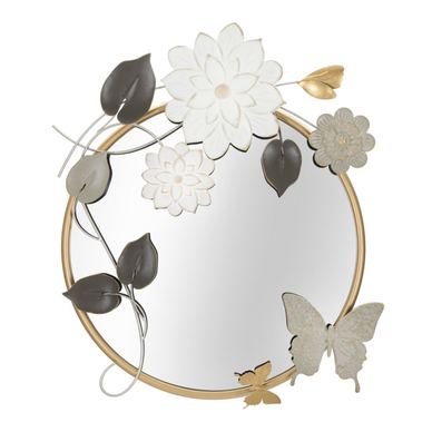 Zidno ogledalo Vstyle Glamour 357893, raznobojna, željezo, ogledalo, MDF 74.9x7x66