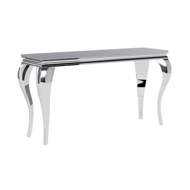 Konzolni stol Vstyle Silver 267830, crna, metal, staklo 78x40x120