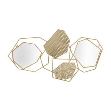 Ogledalo Vstyle Glamour 355734, zlatna, željezo, ogledalo 52x4x91