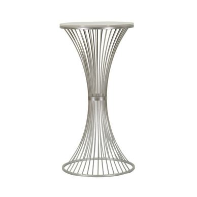 Vstyle Glamour 355832 Side Table, Grey, White, Metal, MDF, Marble 100x50x50