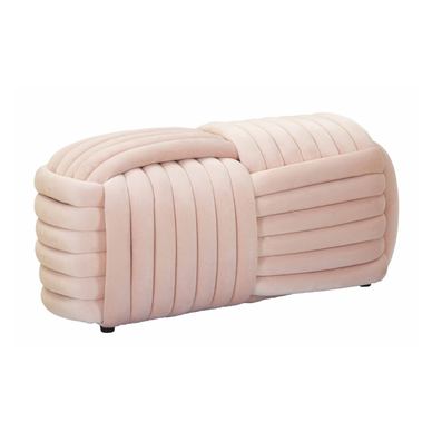Klupa Vstyle Glamour 355943, ružičasta, tkanina 45x45x90