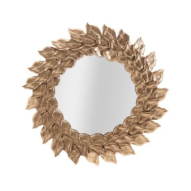 Zidno ogledalo Vstyle Glamour 356093, zlatna, željezo, ogledalo, MDF 73x5x73