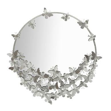 Ogledalo Vstyle Glamour 356153, srebrna, željezo, ogledalo, MDF 94x3x91