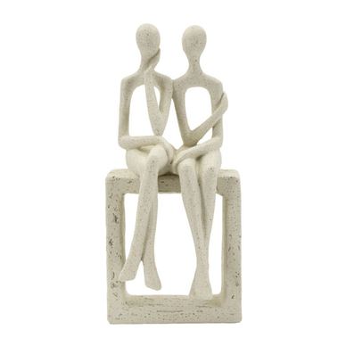 Komplet 2 dekorativni skulpturi Vstyle Glamour 356881, bež barve, iz umetne smole, dimenzije 29x5x11,5 cm.