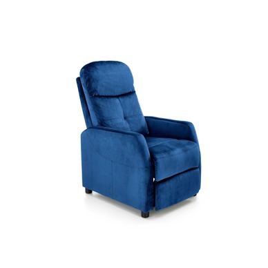 Vstyle Opal 176398 Raztegljiv fotelj, temno moder, žamet, polipropilen 76-103x64x64