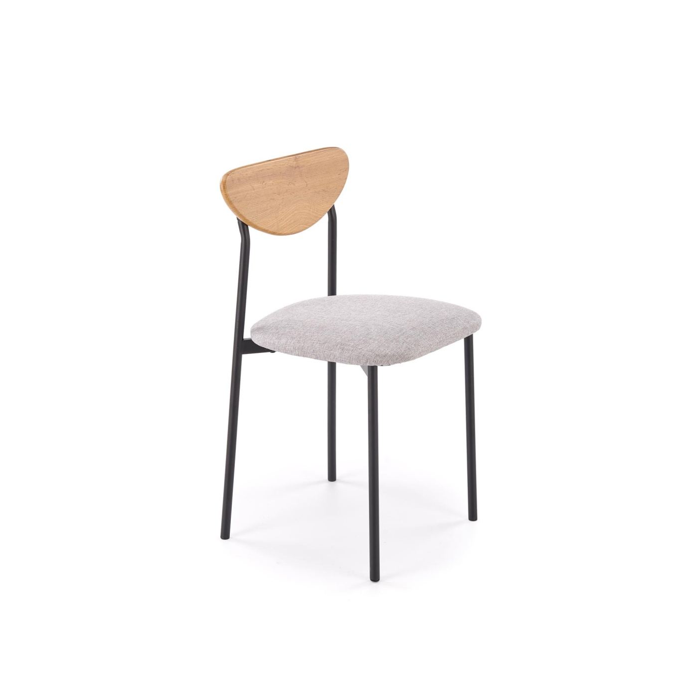 Set de masă și 4 scaune Vstyle Opal 175491, culoare lemn, negru, gri, metal, PAL melaminat - 14