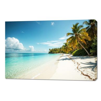 Obraz 120x80cm na Plátně do Obýváku Ložnice Panorama Rajská Pláž
