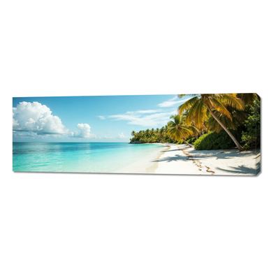 Obraz 150x50cm na Plátně Do Obýváku Ložnice Panorama Rájská Pláž
