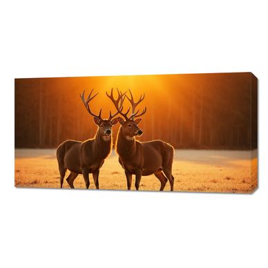Obraz 100x50cm na plátně do obývacího pokoje ložnice panorama jelenů