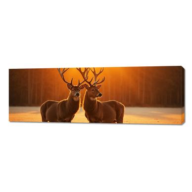 Obraz 150x50cm na Plátně Do Obýváku Ložnice Panorama Jeleni