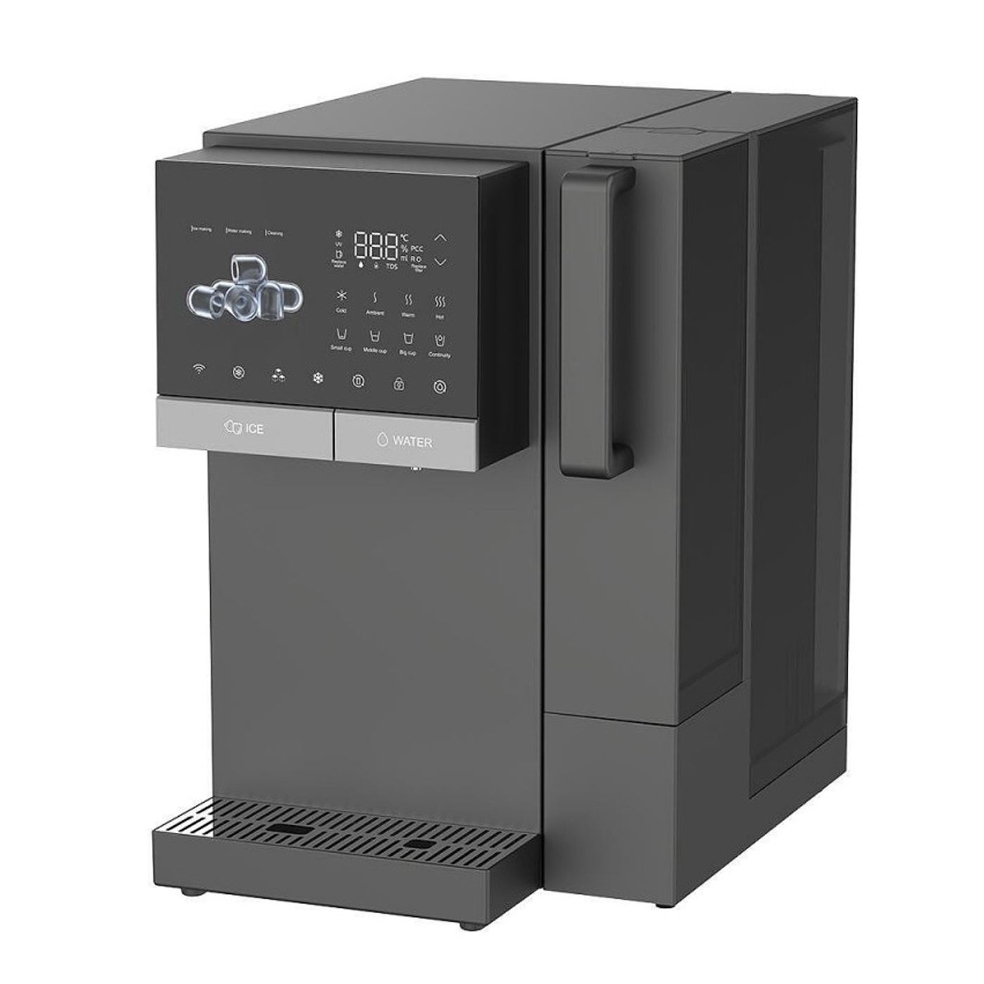 Диспенсър за вода с ледогенератор ELIXIR Ice, 2100W, Затопляне 18 л/ч ...