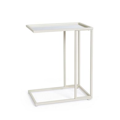 Niklas Ivory čelični i stakleni stolić za kavu 48x30x60 cm