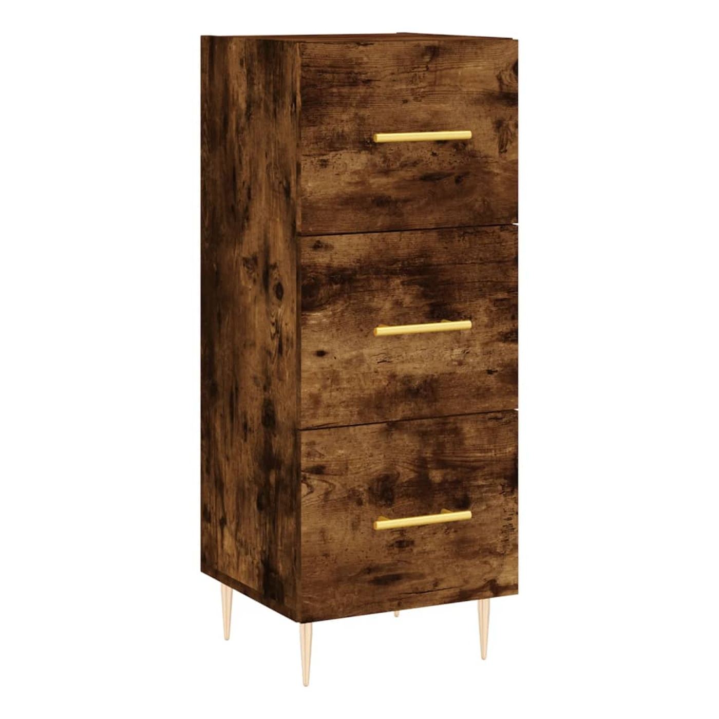 Visoka ormar, dimljeni hrast, 34,5x34x180 cm, obrađeno drvo - 5