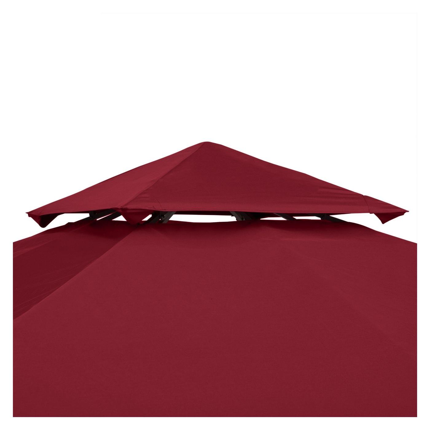 Acoperiș de Rezervă pentru Foișor 3x3 m pe Două Niveluri și Anti-UV din Poliester cu Ventilație, Roșu - 9