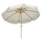 Umbrelă de Grădină Rotundă 2.7x2.4 m cu Manivelă, din Metal și Poliester, Bej thumbnail 1