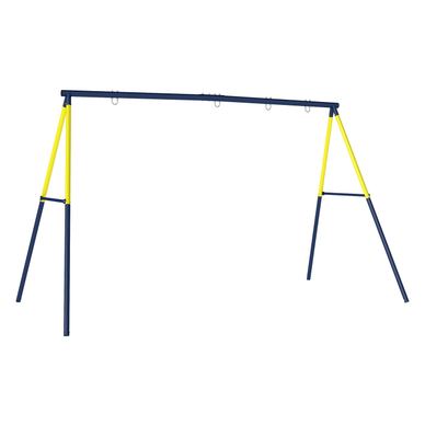 Kerti hintaállvány gyerekeknek, acélszerkezet, UV-álló, vízálló, 150 kg teherbírás, 4 kampóval