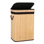 Cos rufe bambus capac sac detasabil 72 litri, 42x33x60 cm, design natural, maro thumbnail 1