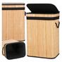 Cos rufe bambus capac sac detasabil 72 litri, 42x33x60 cm, design natural, maro thumbnail 3