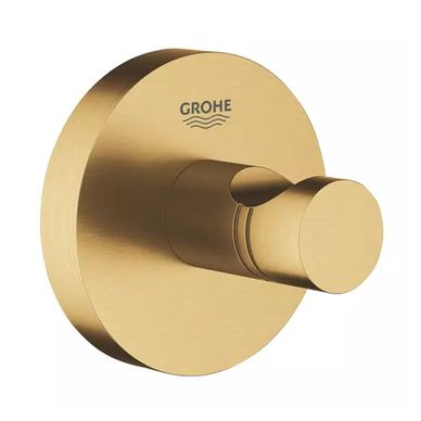 Agățătoare Grohe 40364GN1, Essentials, pe perete, metal, mat, auriu