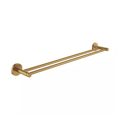 Bara prosop Grohe 40802GN1, 654 mm, 105 mm, 2 orificii instalare, 2 rafturi, pe perete, metal, Auriu