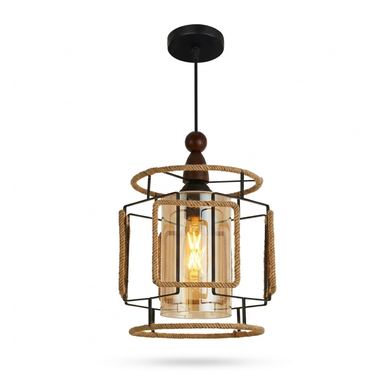 Pendul RFAN, Model 6251/1, cu Abajur, 1 x E27, Inaltime Reglabila, Negru
