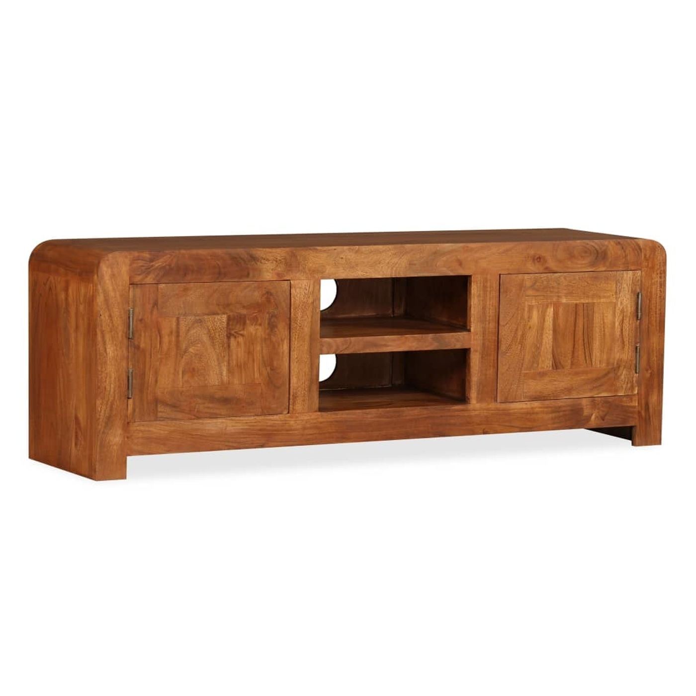 Comodă TV, lemn masiv cu finisaj din sheesham, 120 x 30 x 40 cm - 5