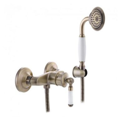Zuhany csaptelep Mixxus Premium Vintage 003 Euro bronz, sárgaréz, egykaros zuhanyfejjel