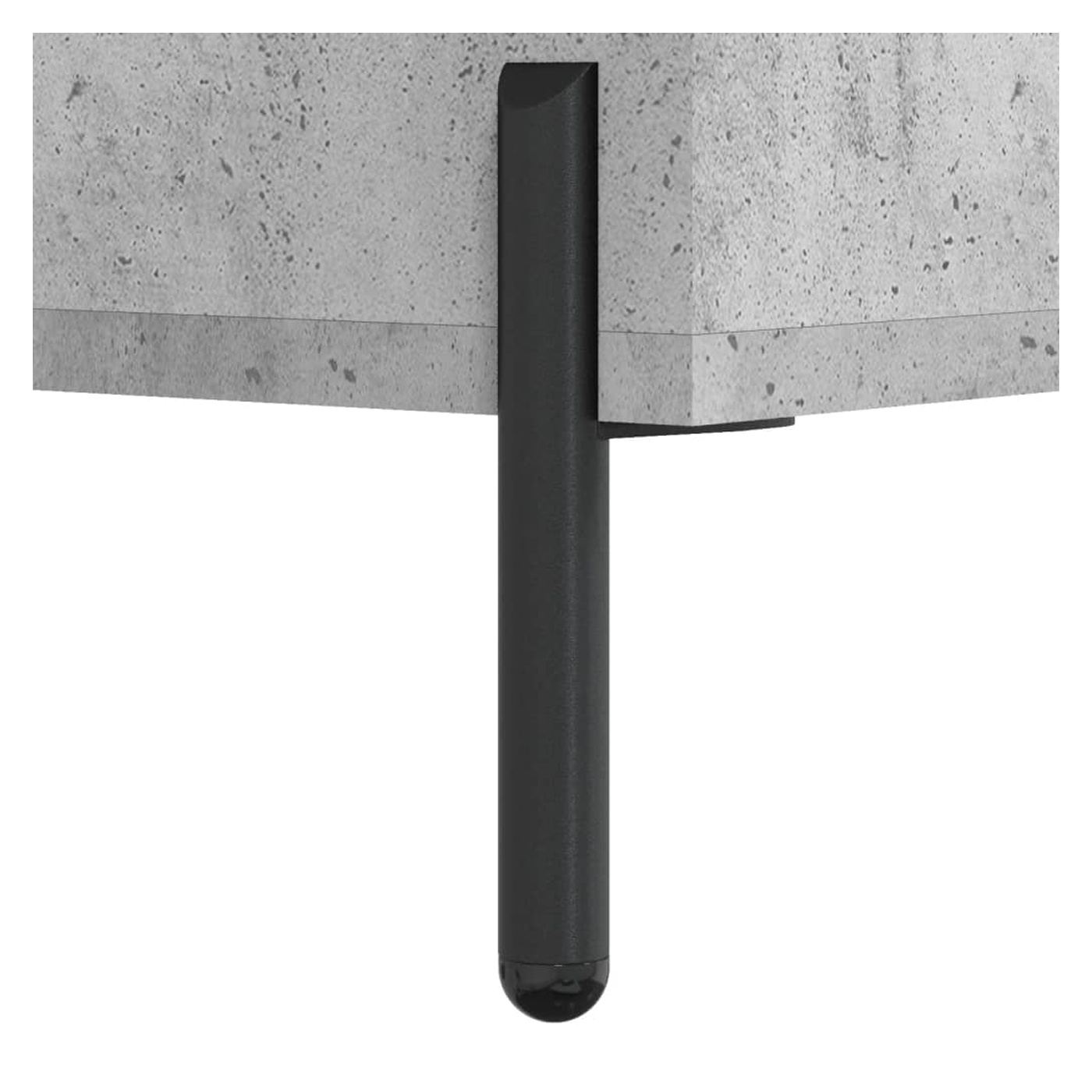 Visoki ormarić, betonsko siva, 69,5x34x180 cm, konstruirano drvo - 11