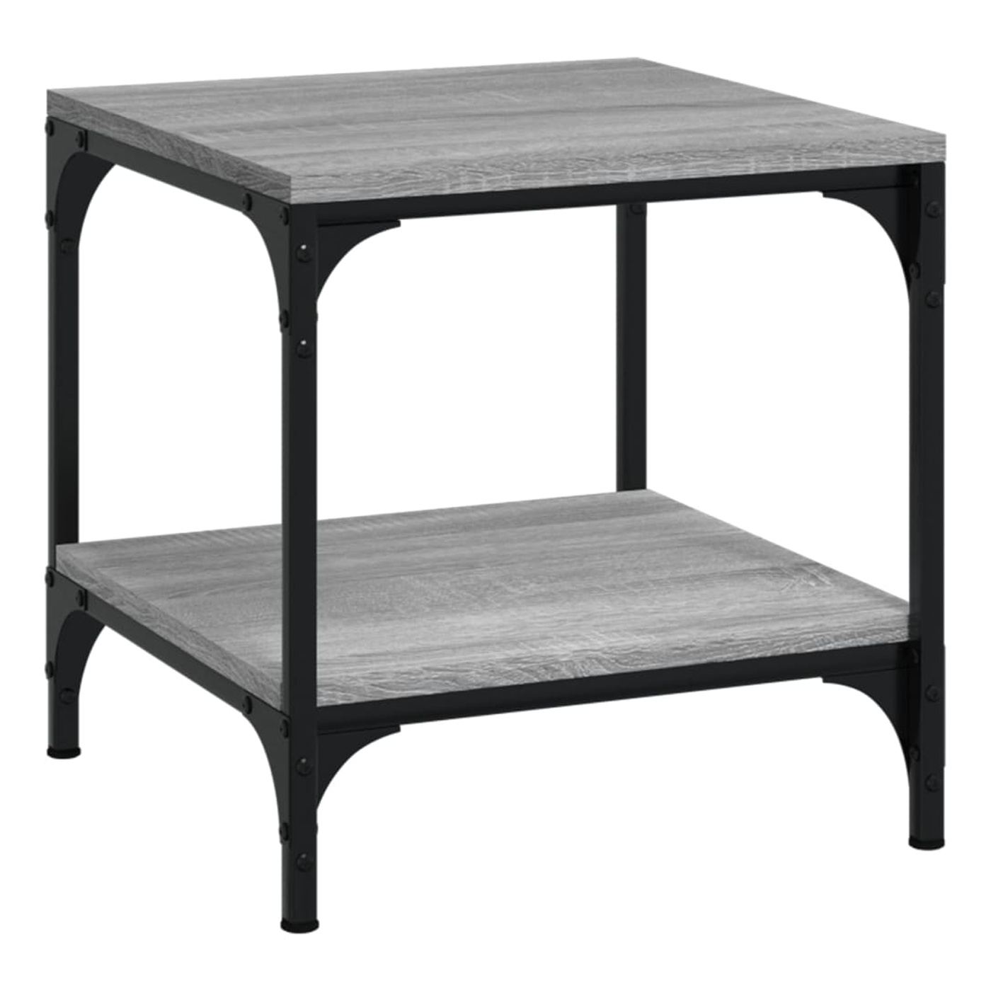 2 db oldals asztal szrke sonoma 40x40x40 cm feldolgozott fa - 4