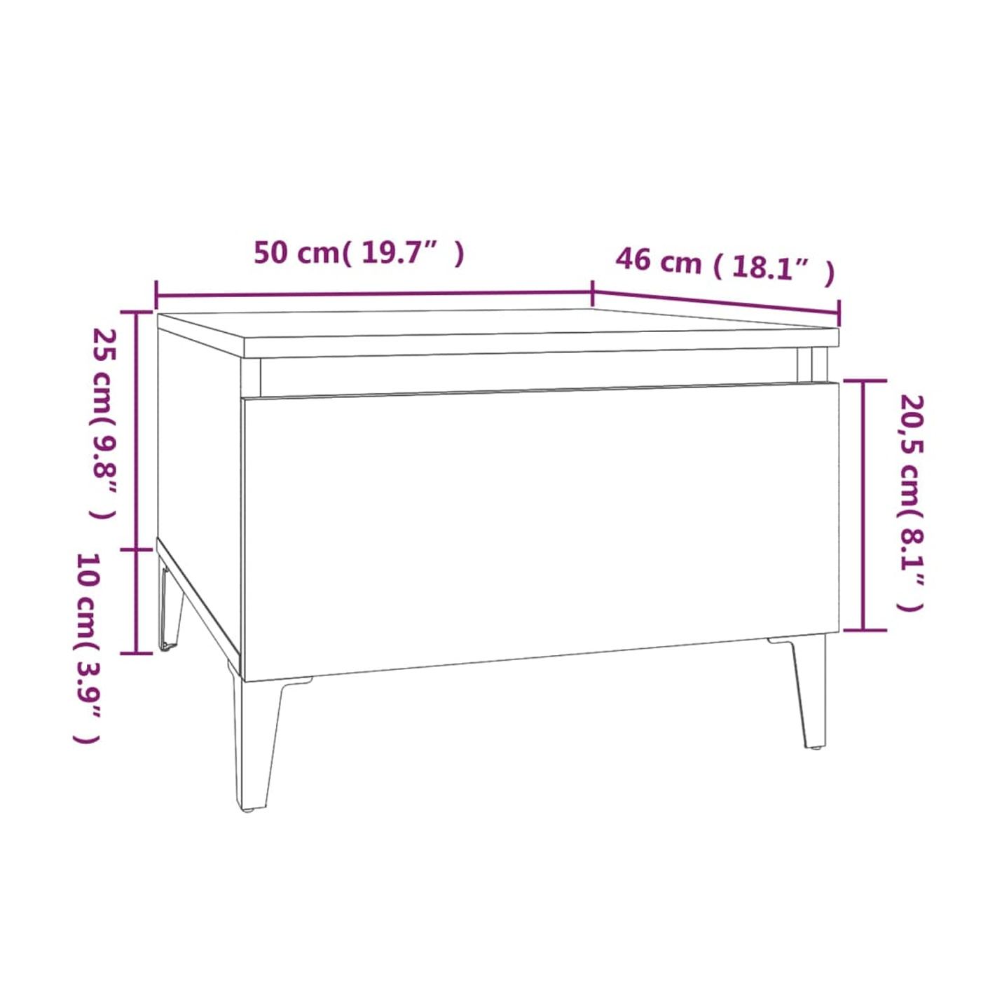 Oldals asztalok 2 db sonoma tlgy 50x46x35 cm faforgcslap - 11