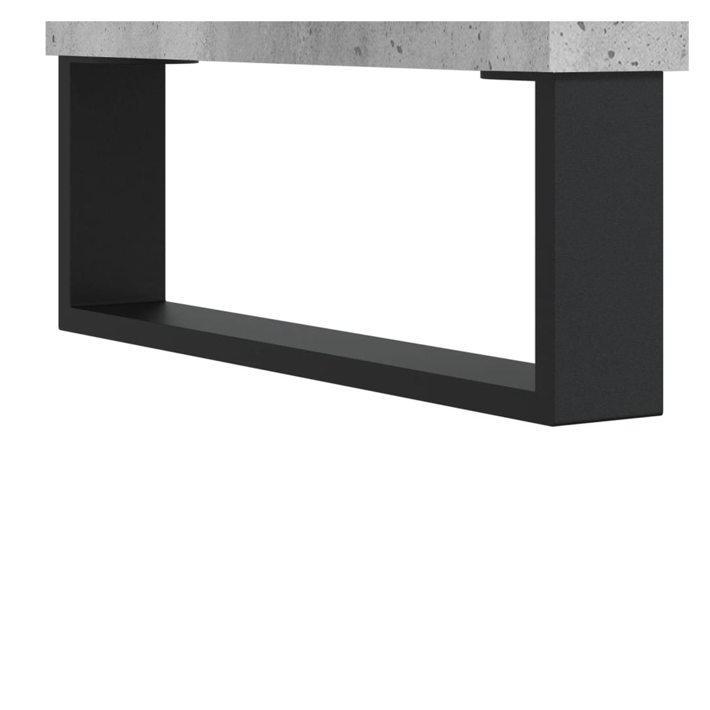 Visoki ormar, betonsko siva, 69,5x34x180 cm, konstruirano drvo - 12