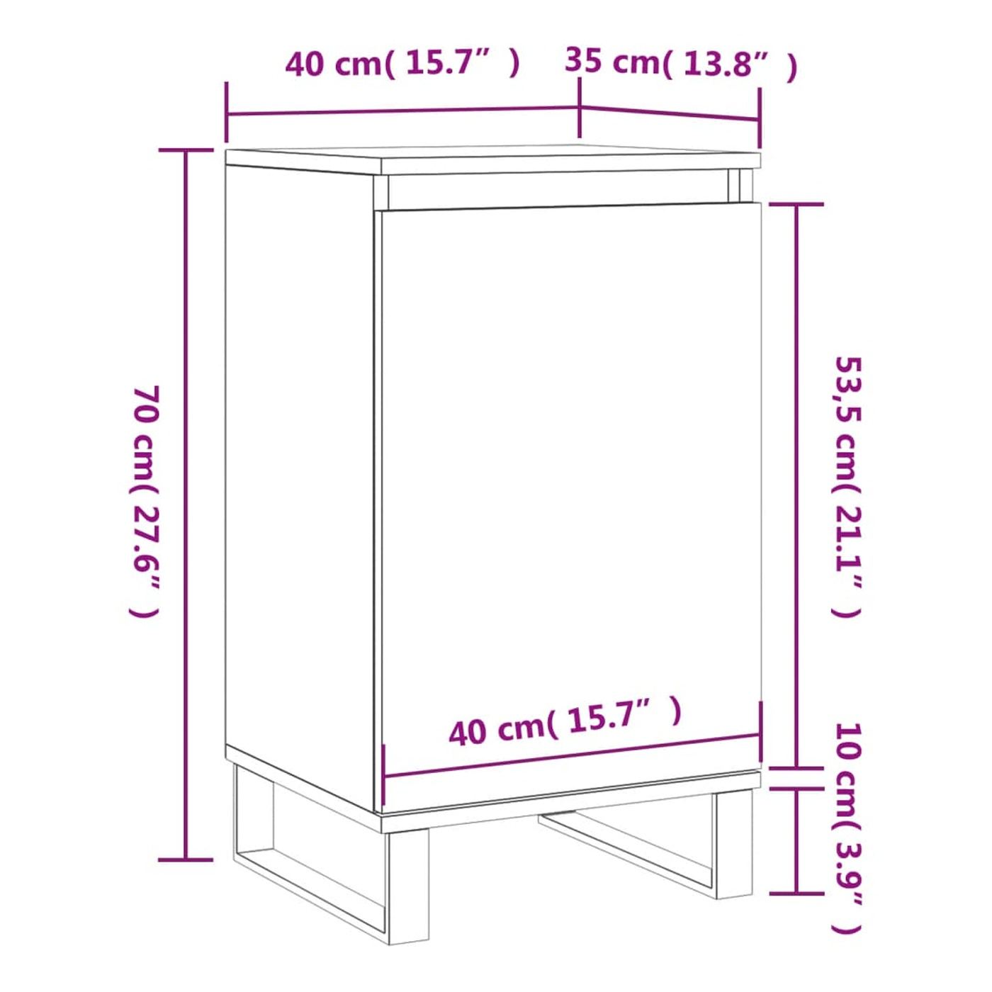 Komoda, siva beton, 40x35x70 cm, obrađeno drvo - 12