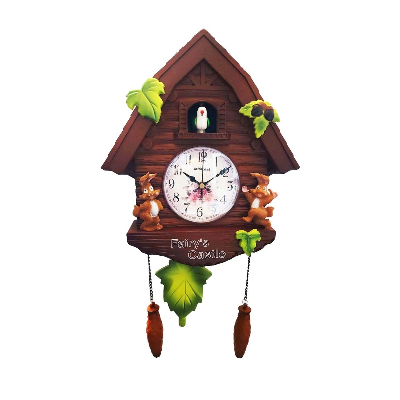 Ceas de perete cu pendul, Casuta cu cuc, 30 cm,  2259ZX - 2