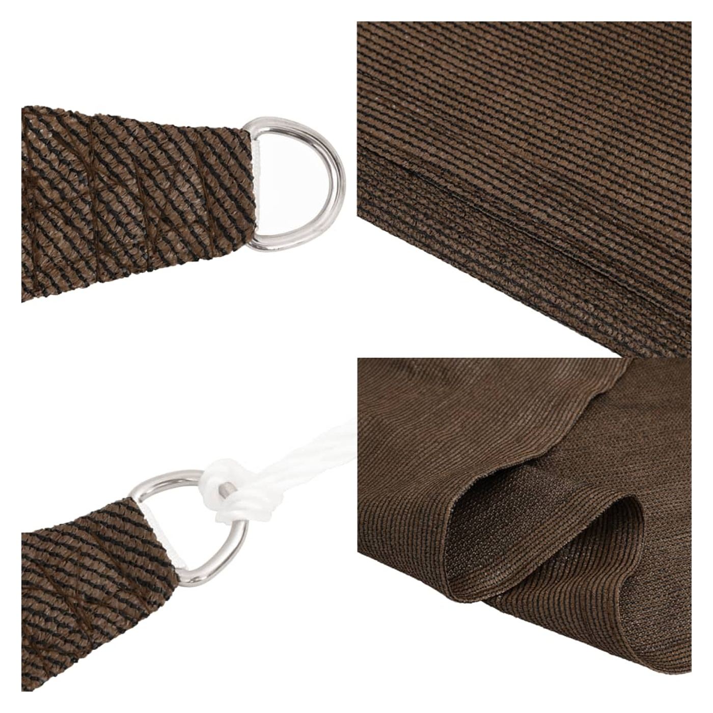 Stínicí plachta 160 g/m² hnědá 5 x 8 m HDPE - 6