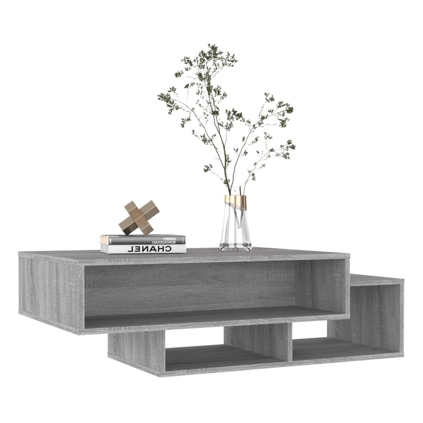 Măsuță de cafea, gri sonoma, 105x55x32 cm, lemn prelucrat - 3