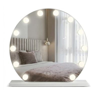 Rea ogledalo Hollywood 50cm Led Bijela 50X47X12CM