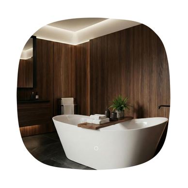 Rea огледало TOP 70X70 70x70 Led Прозрачен 70X70X2CM