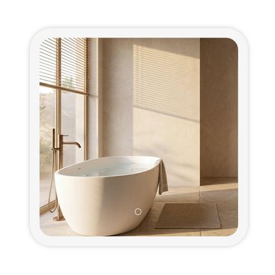 Rea ogledalo TOP-2 70X70 70x70 Led Transparentan 70X70X2CM