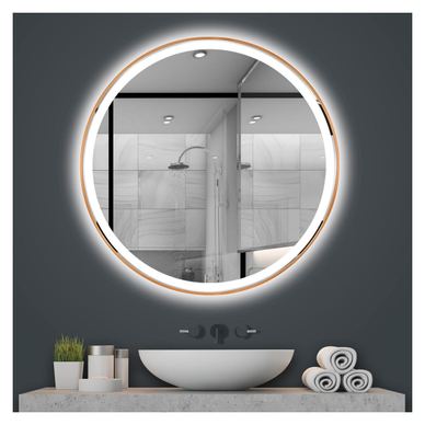 Rea огледало LED P11398 MMJ 90cm Матирана мед 90X90X90CM